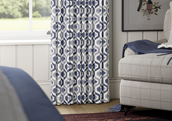 Gusta, Navy - Made to Measure Curtains - Image 5